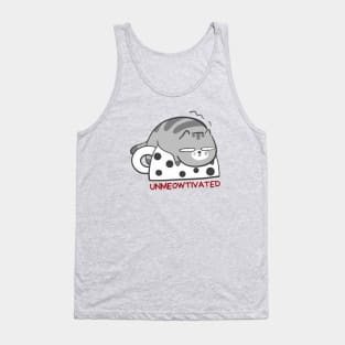 Unmeowtivated | Cute Unmotivated Cat Pun Tank Top